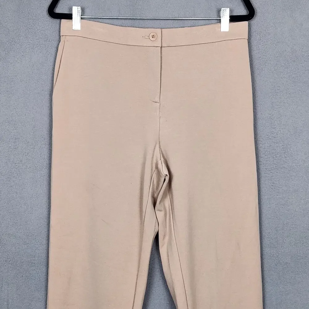 EILEEN FISHER Pants Womens Medium Beige Cropped Measure 32X25